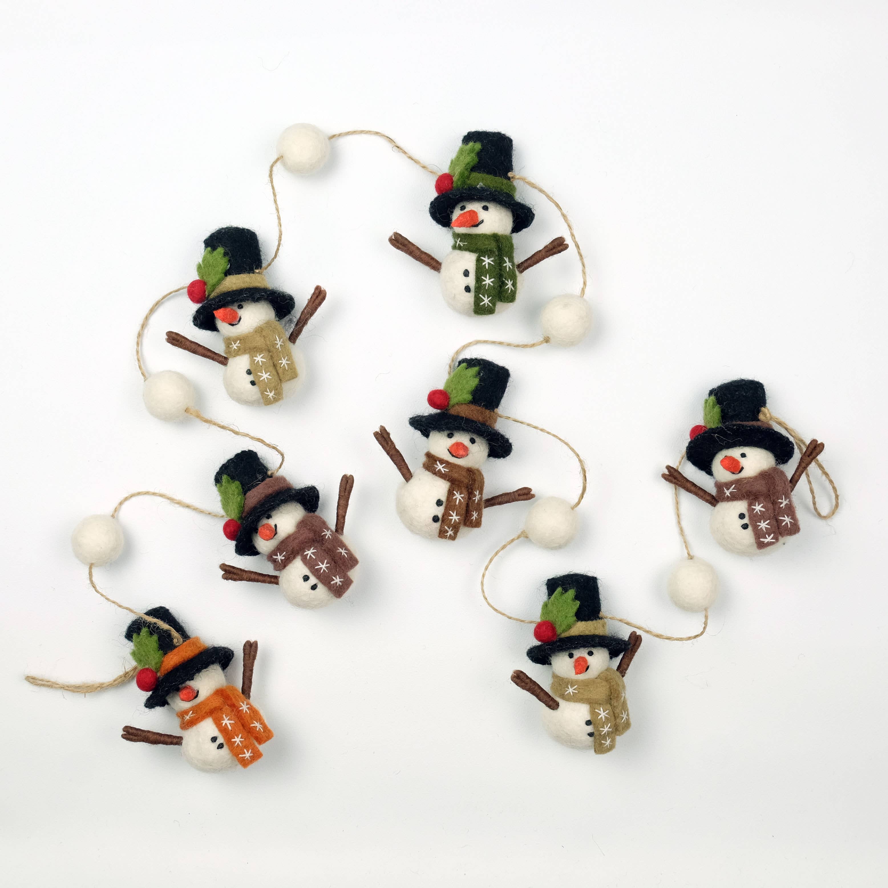 Felt Snowmen Garland