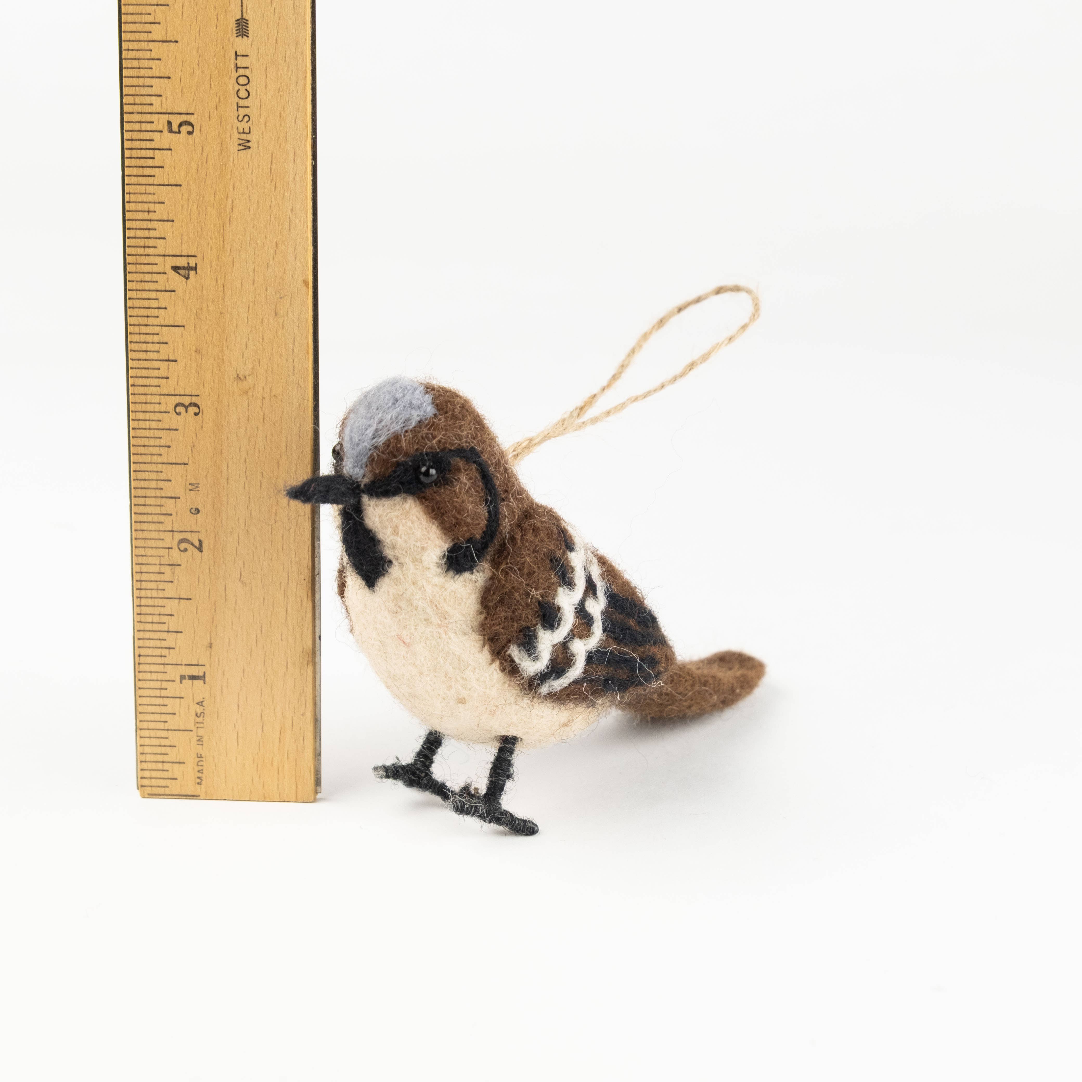 Felt Sparrow Ornament