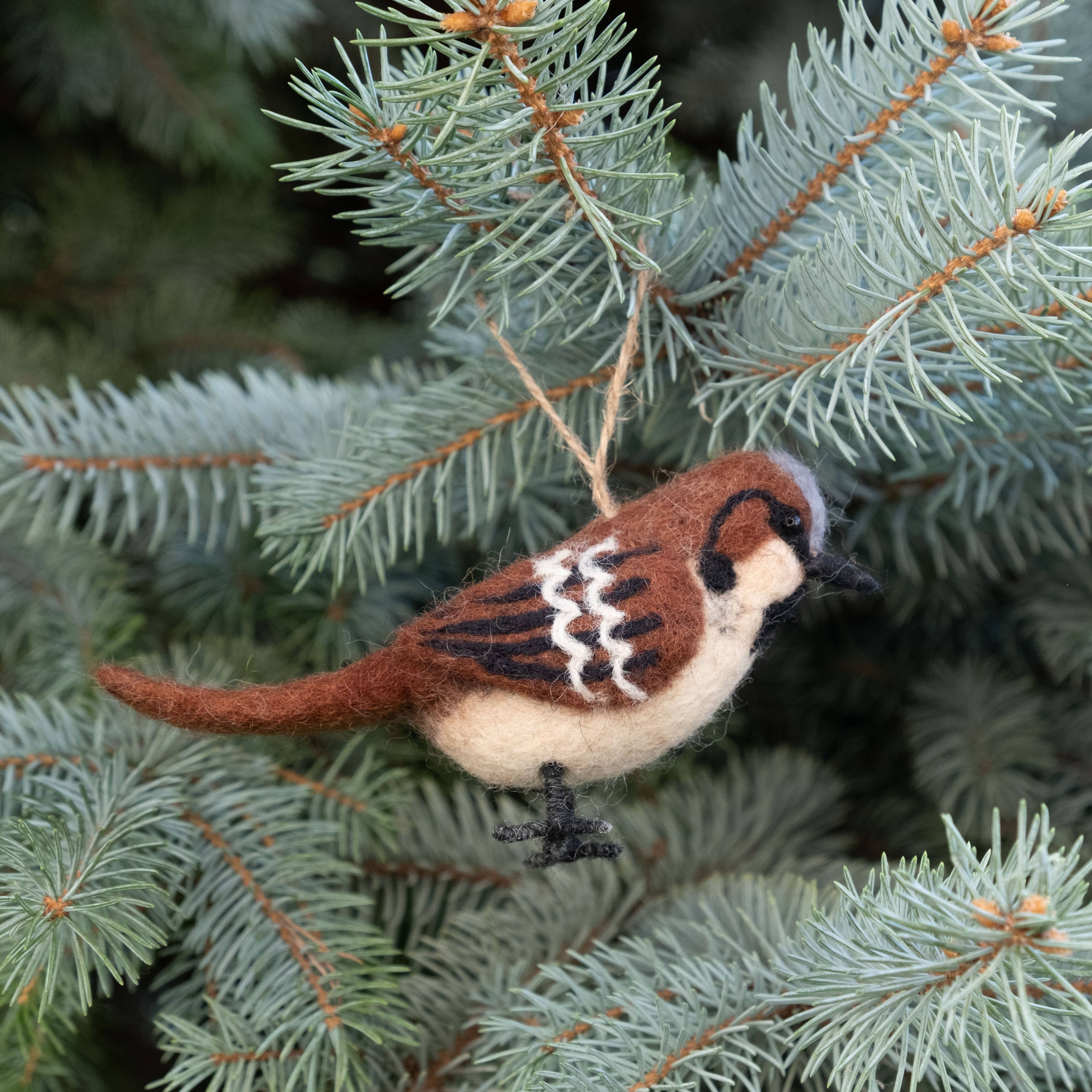 Felt Sparrow Ornament