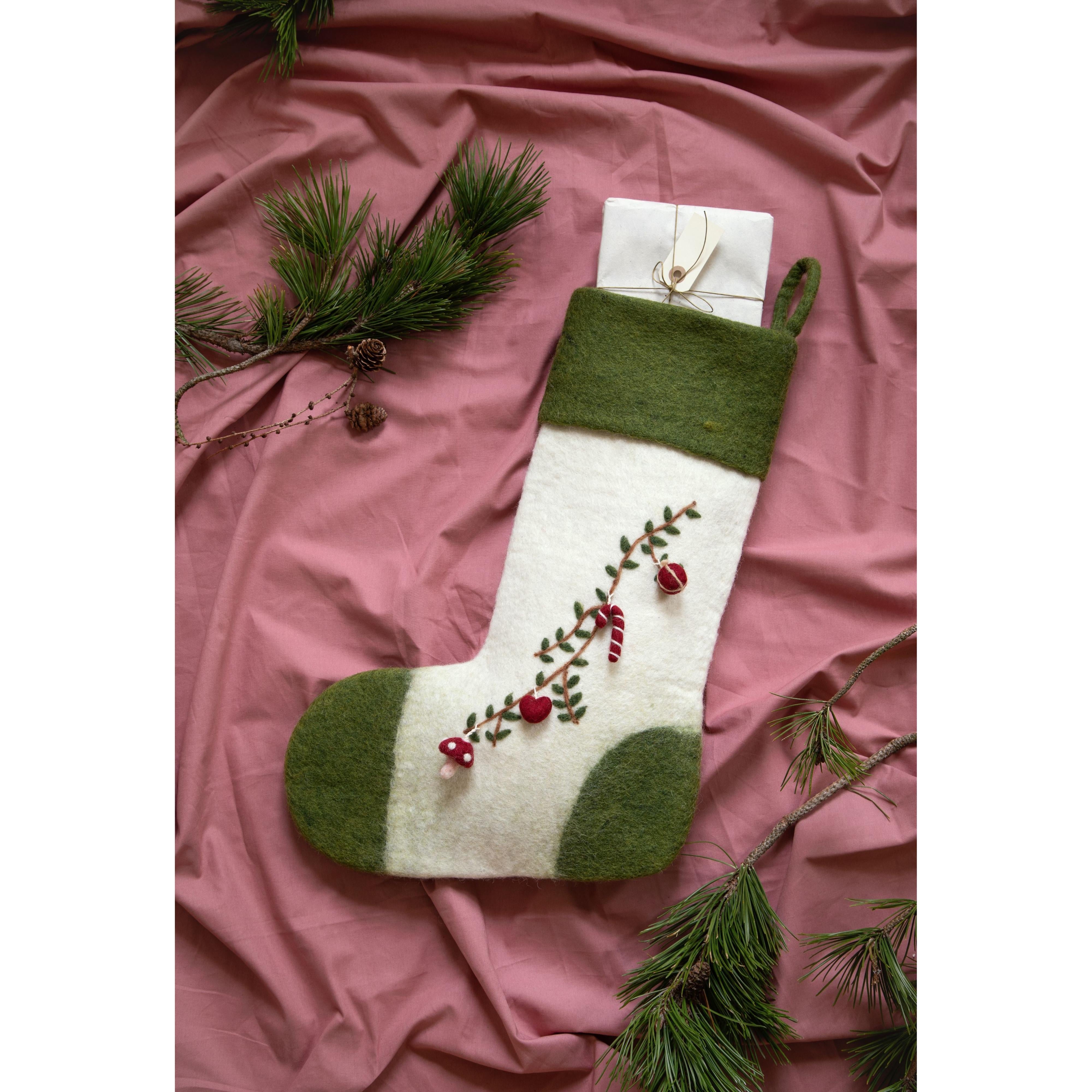 Felt Stocking with Garland