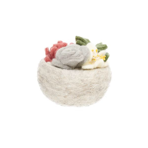 Felt Succulent Bowl- Assorted Colors- Sold Individually