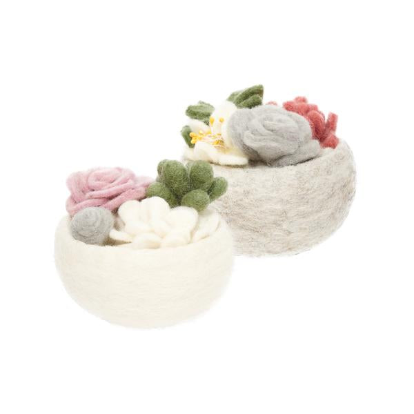 Felt Succulent Bowl- Assorted Colors- Sold Individually