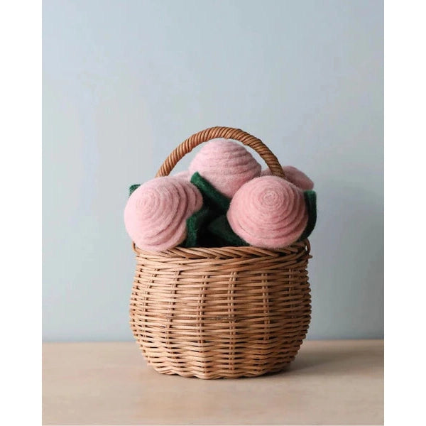 Felt Tea Rose- Assorted Colors- Sold Individually