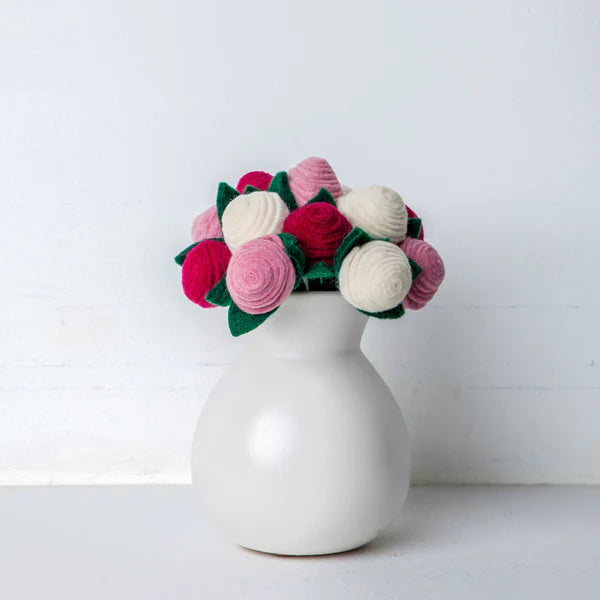 Felt Tea Rose- Assorted Colors- Sold Individually
