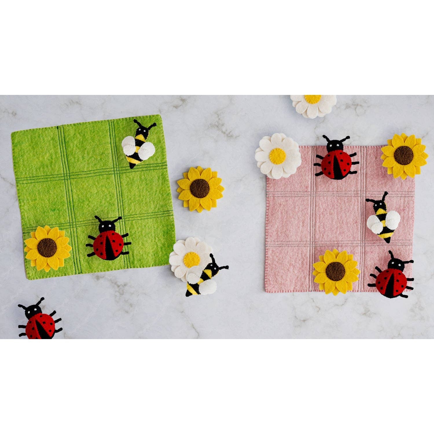 Felt Tic-Tac-Toe Game: Insects