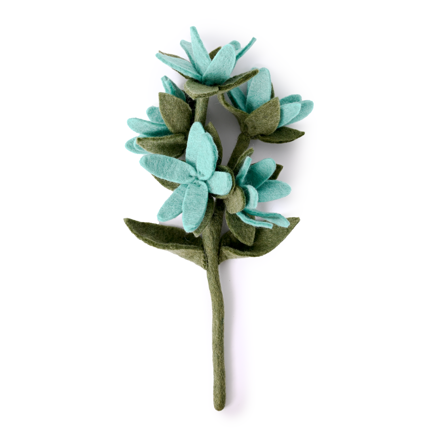 Felt Watsonia Flower: Cerulean Blue