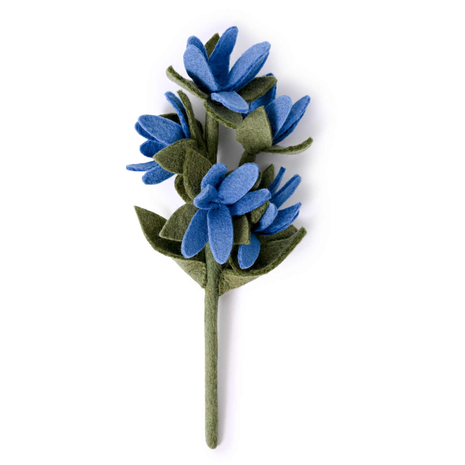 Felt Watsonia Flower: Cerulean Blue