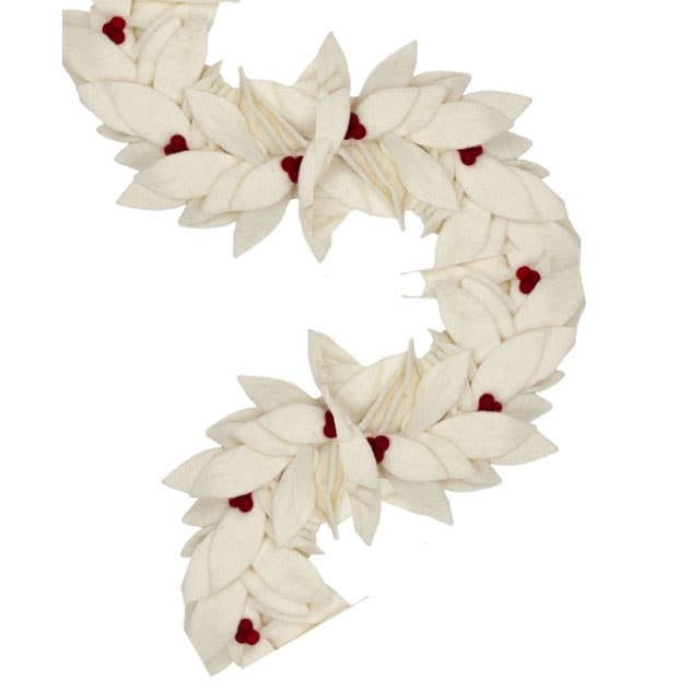 Felt White Mistletoe Garland
