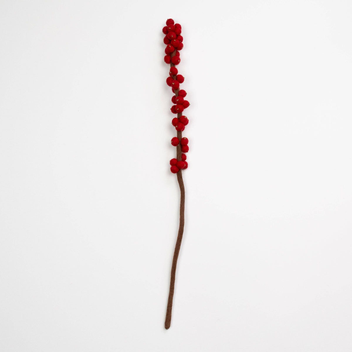 Felt Winterberry Ilex Stem- Assorted Colors- Sold Individually