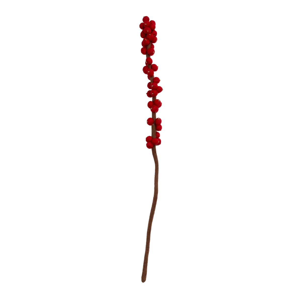 Felt Winterberry Ilex Stem- Assorted Colors- Sold Individually