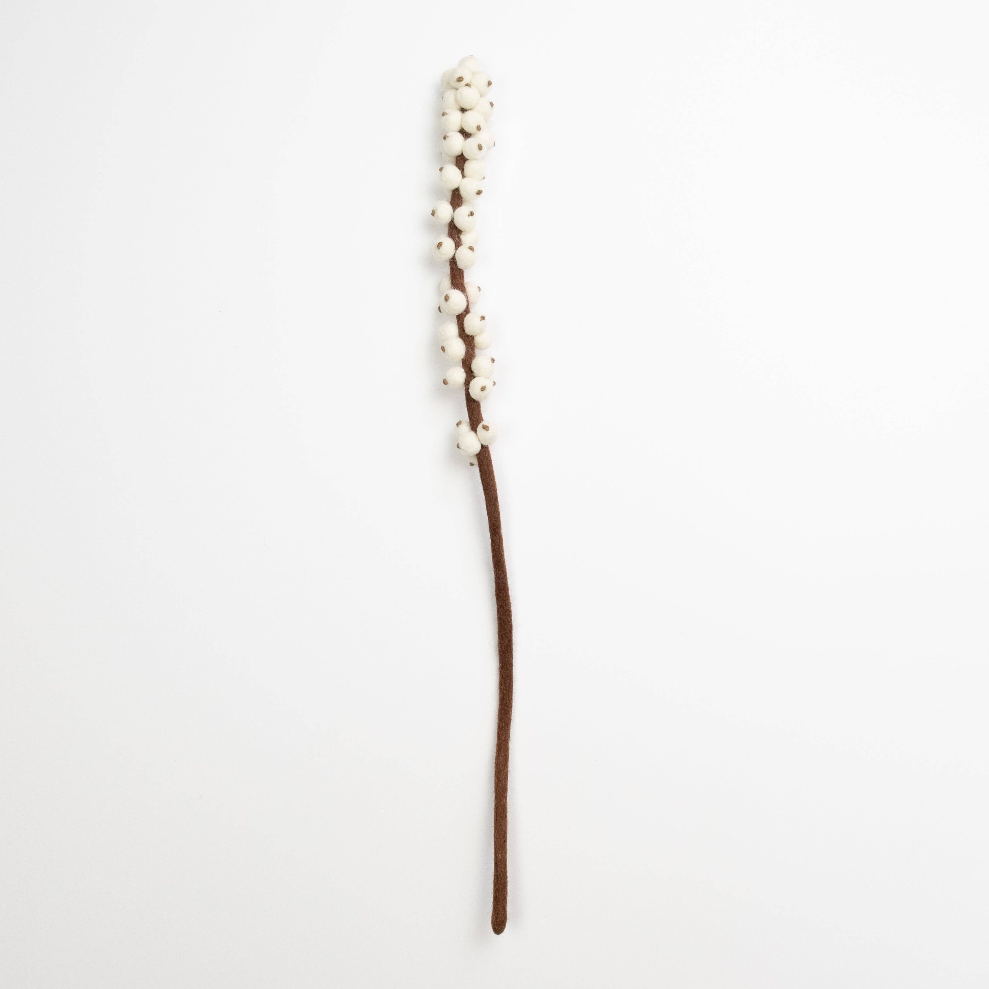Felt Winterberry Ilex Stem- Assorted Colors- Sold Individually