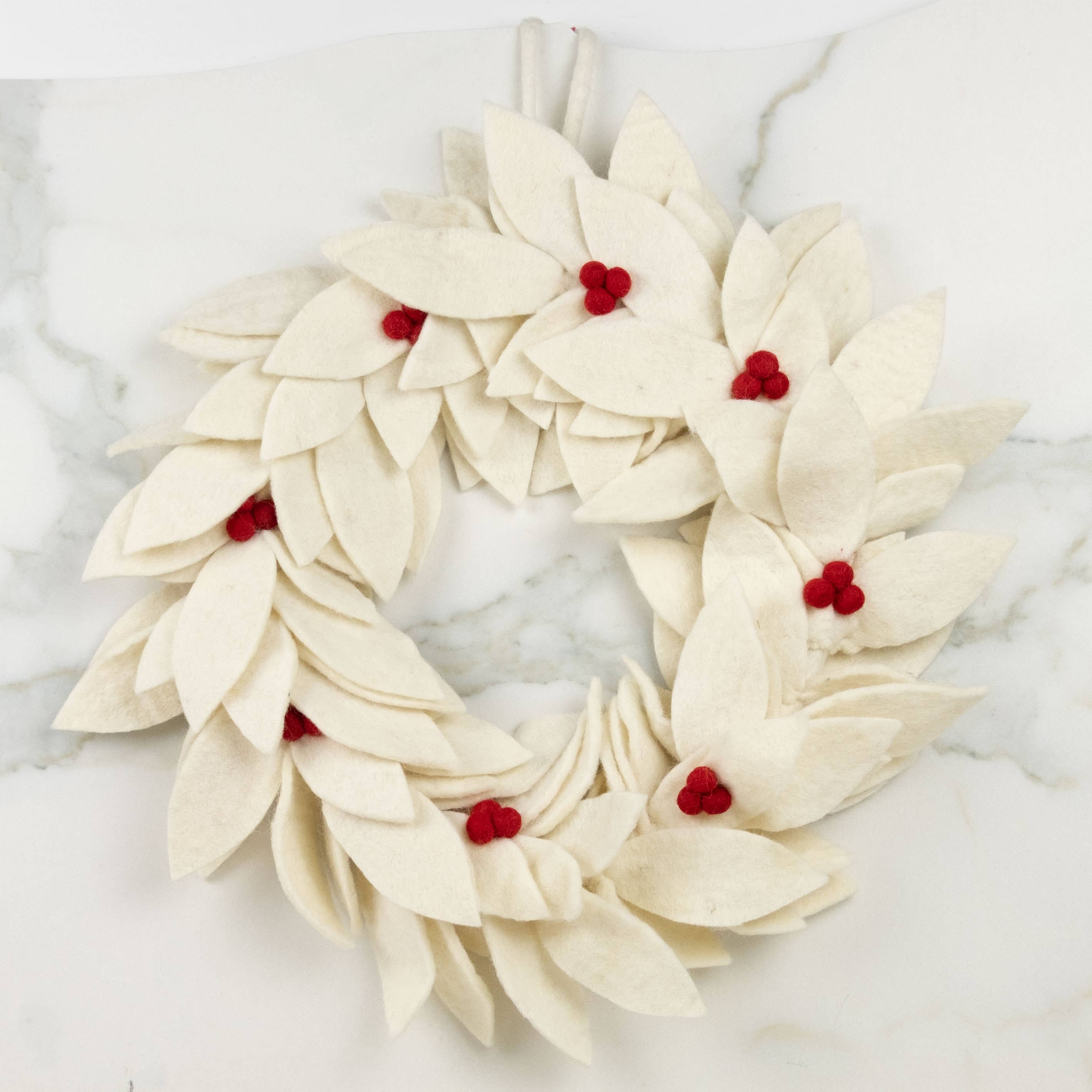 Felt Wreath With Berries- Assorted Colors (* Local Pickup/Local Delivery Only)