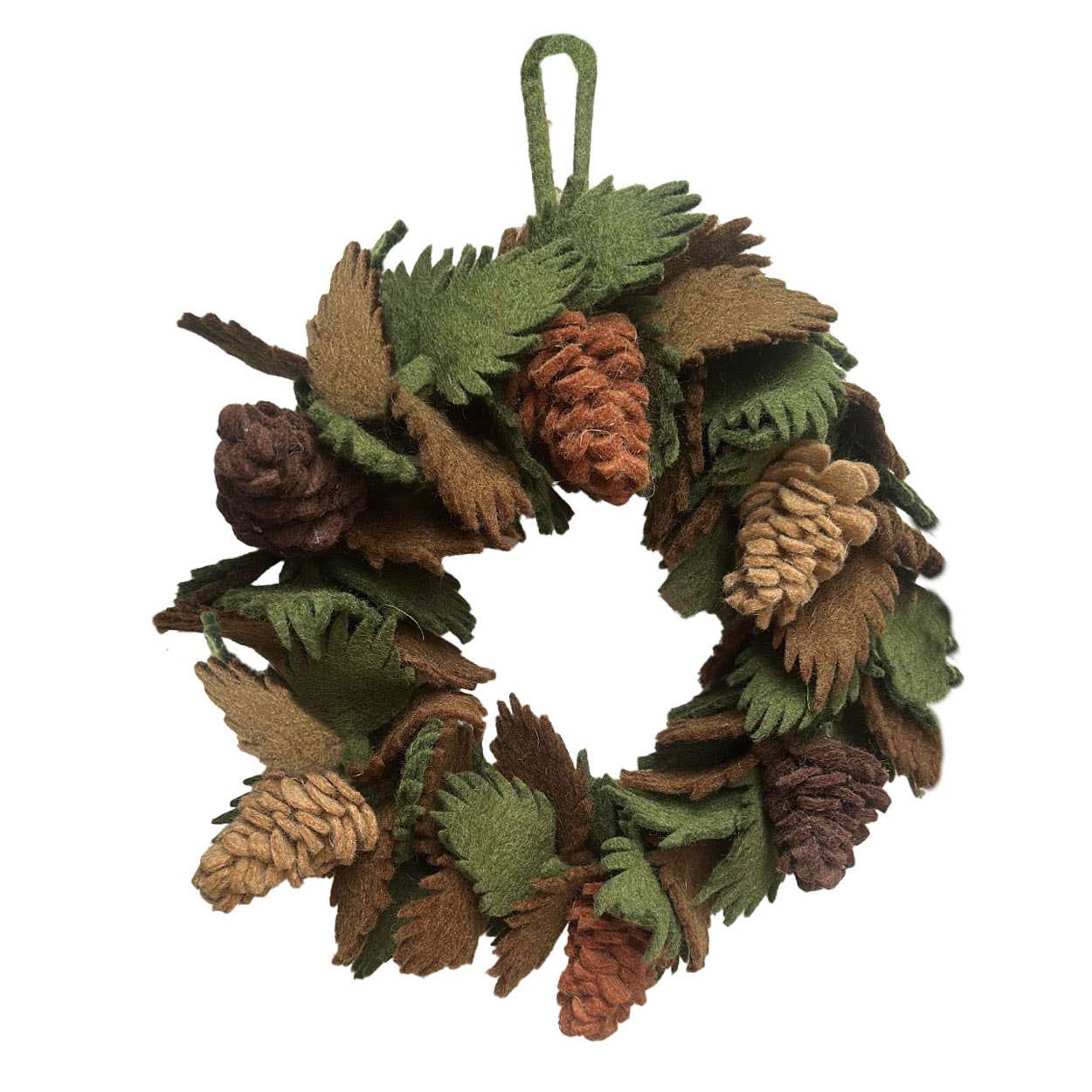 Felt Wreath with Pine Cones (Local Pickup/Local Delivery Only)
