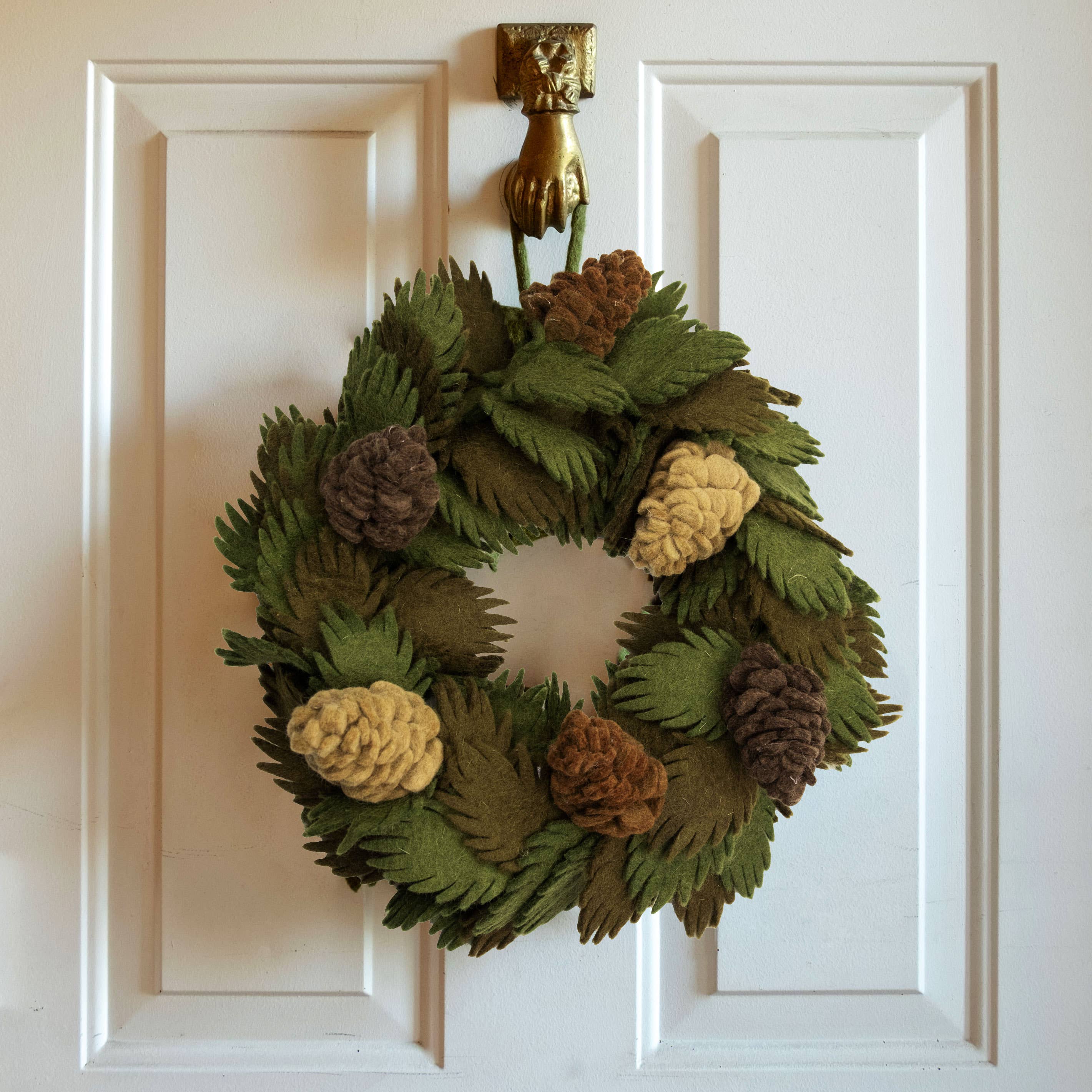 Felt Wreath with Pine Cones (Local Pickup/Local Delivery Only)