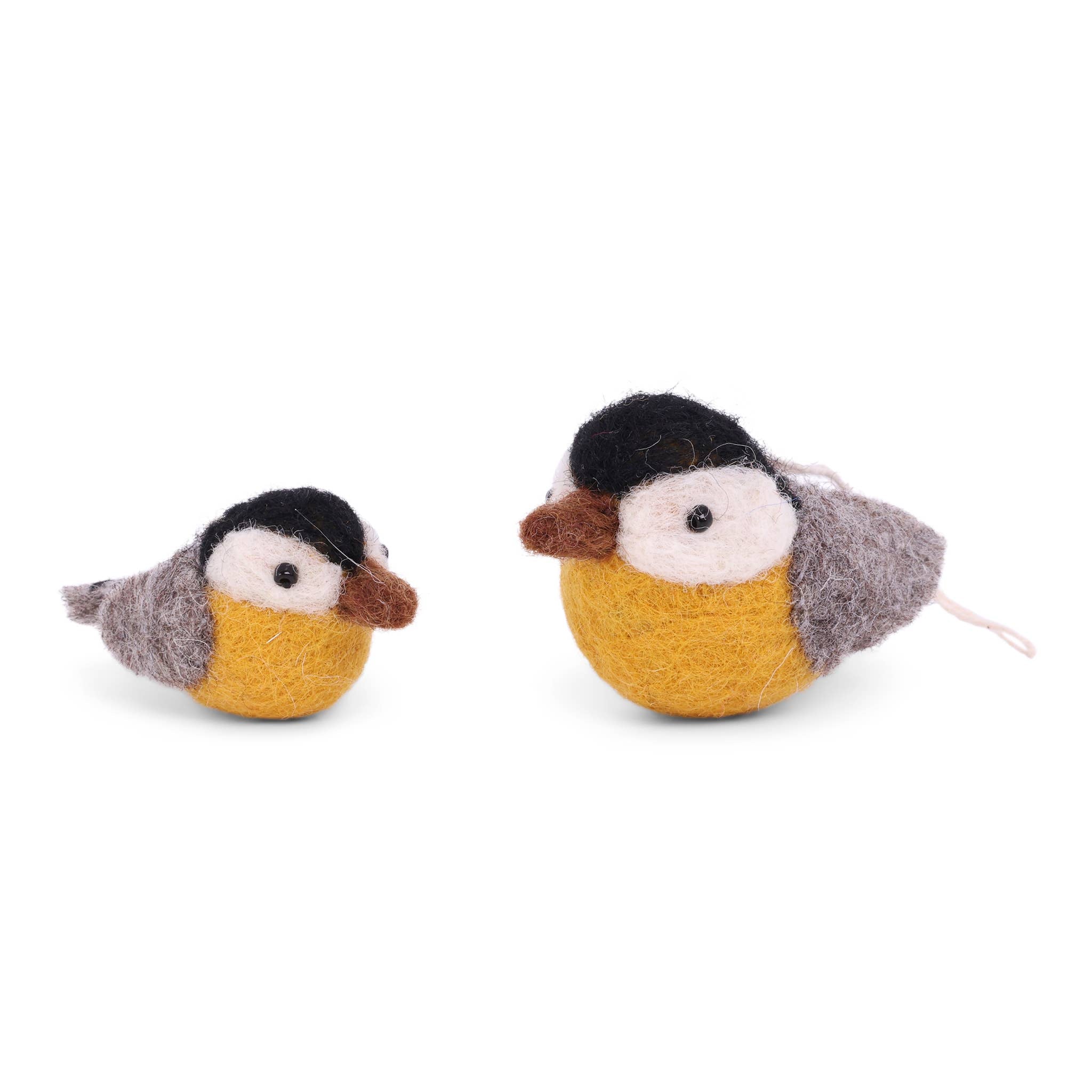 Felt Yellow Bird Ornament- Assorted Sizes- Sold Individually