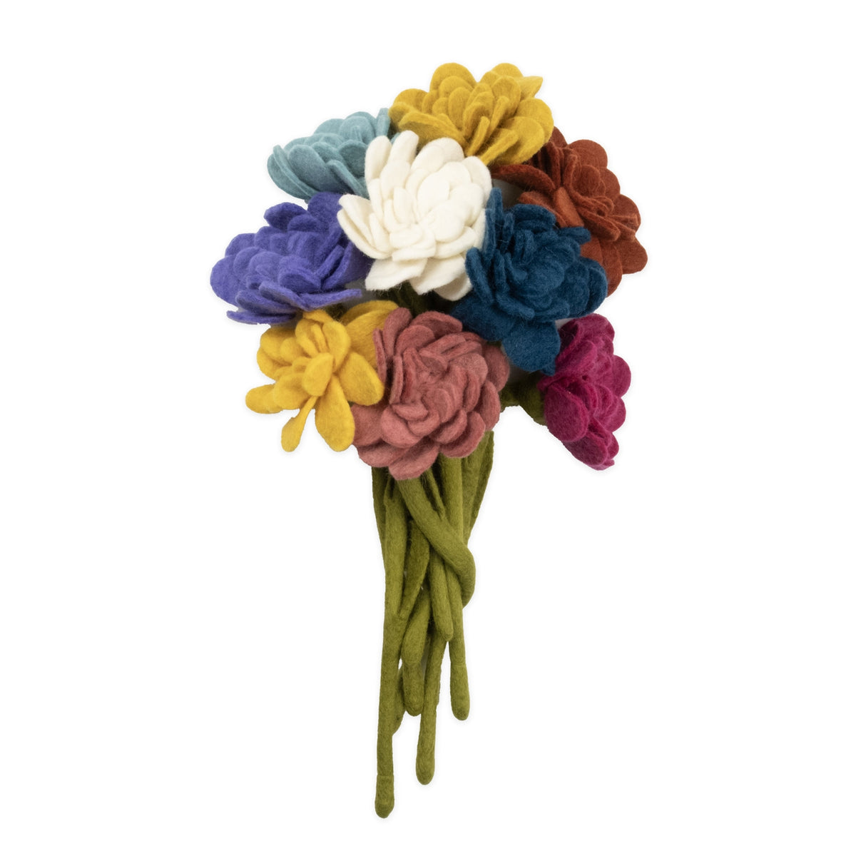 Felt Zinnia- Assorted Colors- Sold Individually