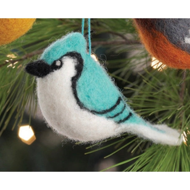 Felted Bird Ornament- Assorted-Sold Individually