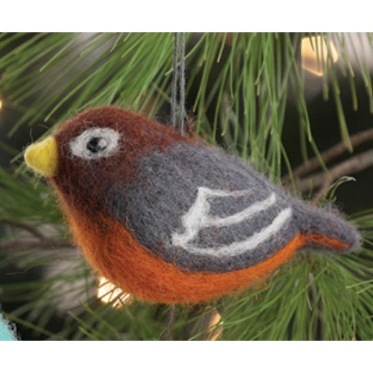 Felted Bird Ornament- Assorted-Sold Individually