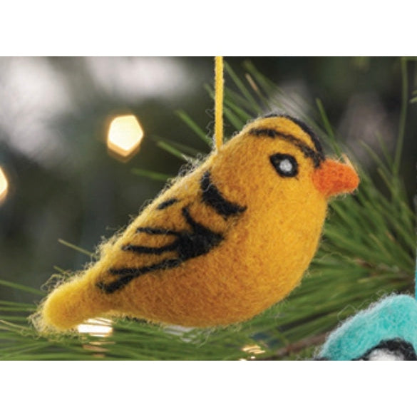 Felted Bird Ornament- Assorted-Sold Individually