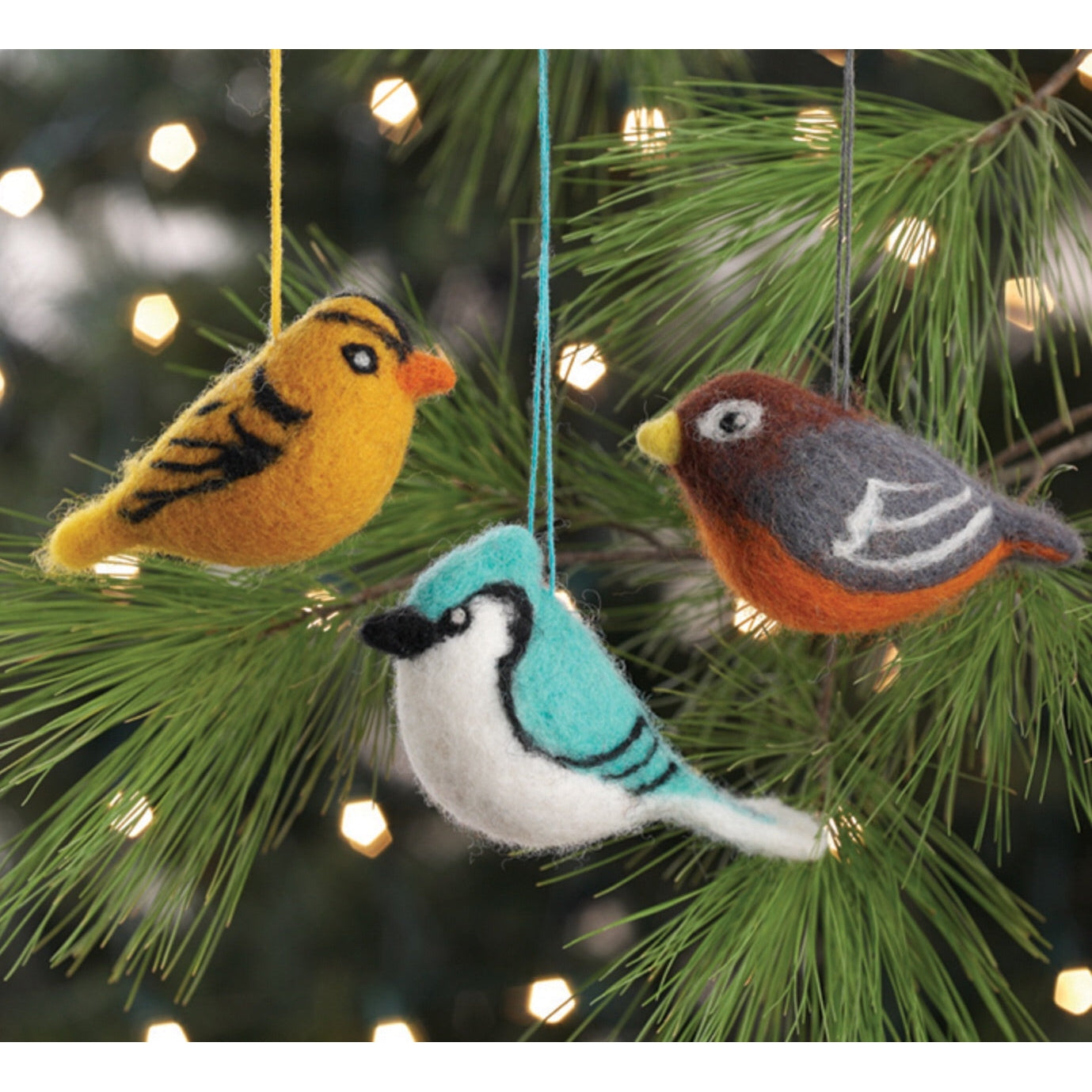 Felted Bird Ornament- Assorted-Sold Individually