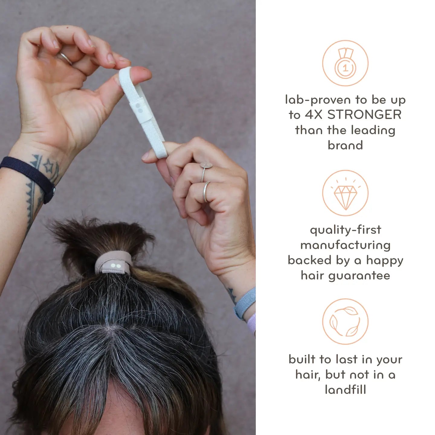 Flat Hair Ties- 5 Pack- Assorted Colors