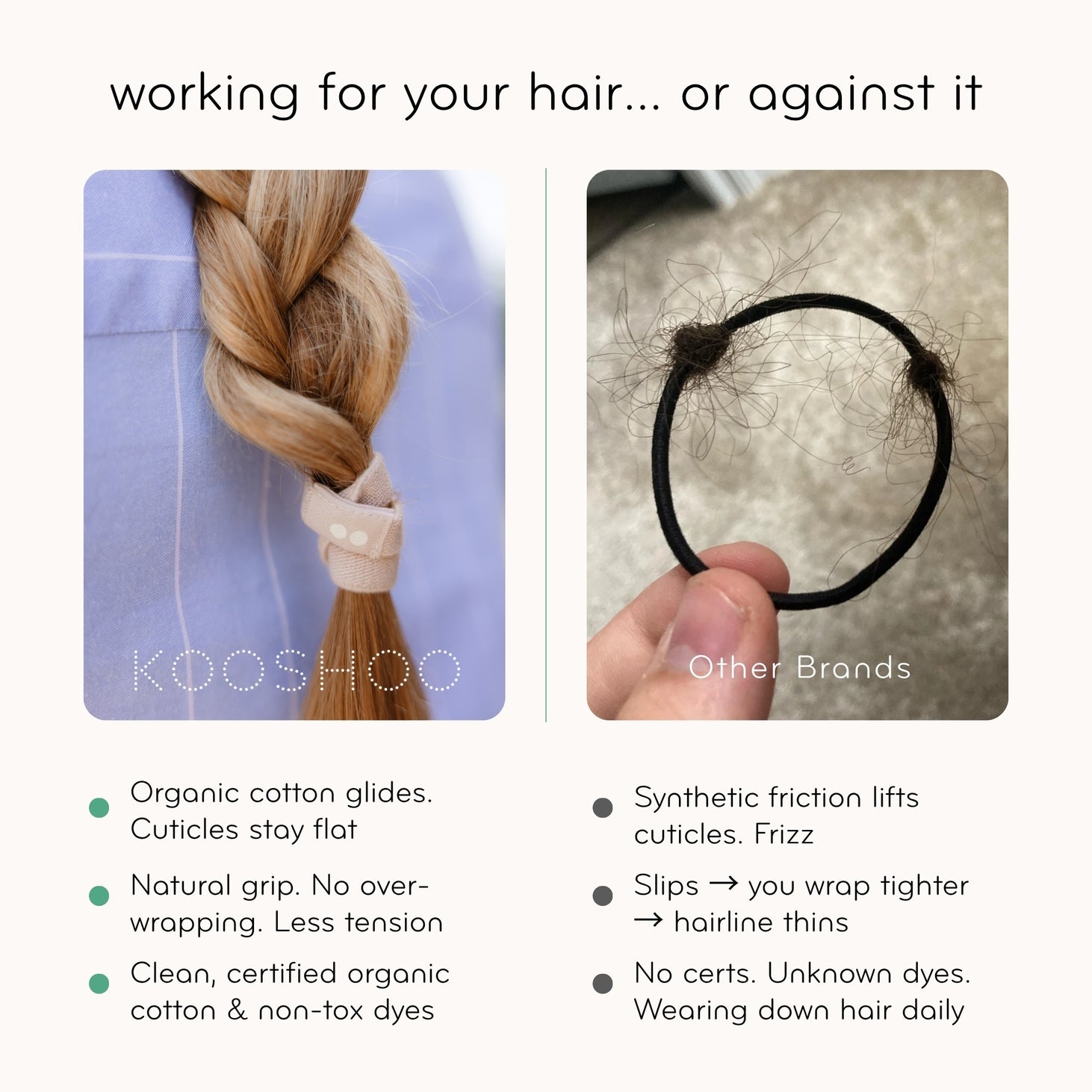 Flat Hair Ties- 5 Pack- Assorted Colors