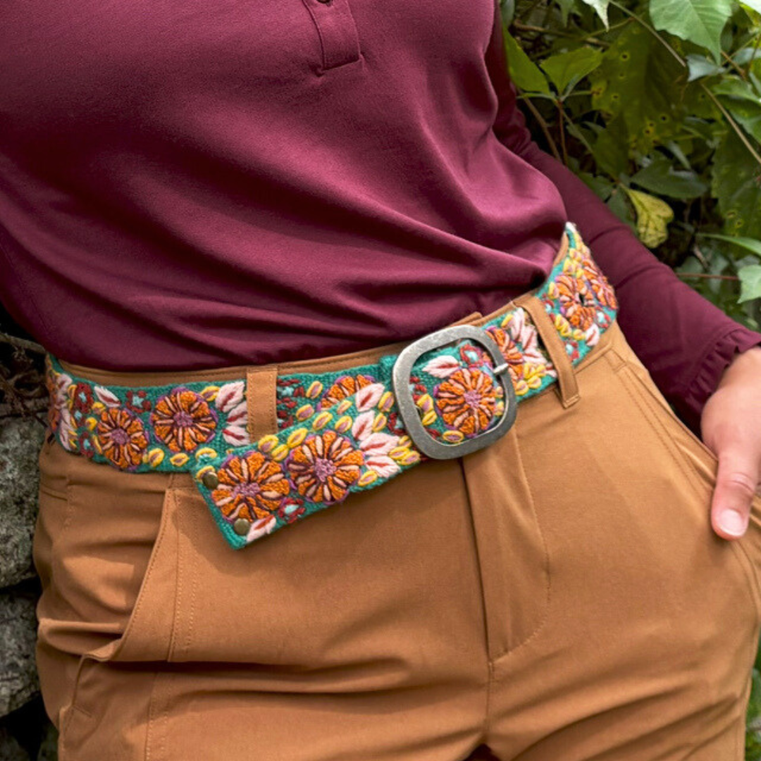 Floral Sonata Wool Belt- Assorted Sizes