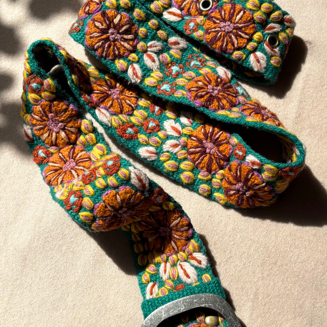 Floral Sonata Wool Belt- Assorted Sizes