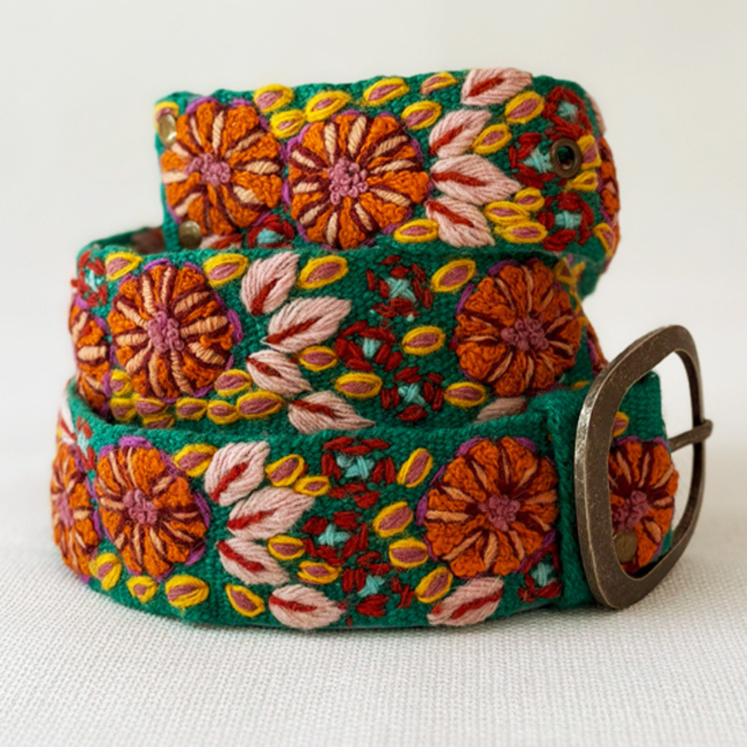 Floral Sonata Wool Belt- Assorted Sizes