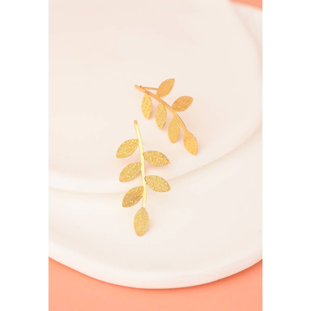 Flourish Vine Leaf Earrings