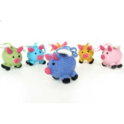 Flying Pig Ornament- Assorted Colors-Sold Individually