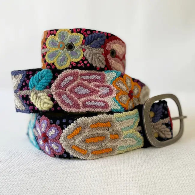 Folklorica Wool Belt- Black- Assorted Sizes