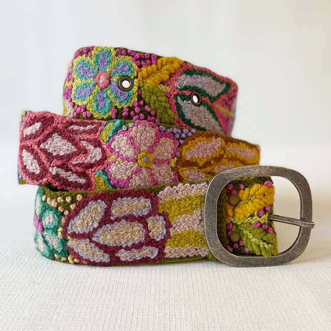 Folklorica Wool Belt- Olive- Assorted Sizes