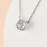 Forever Cushion-Cut Platinum Necklace