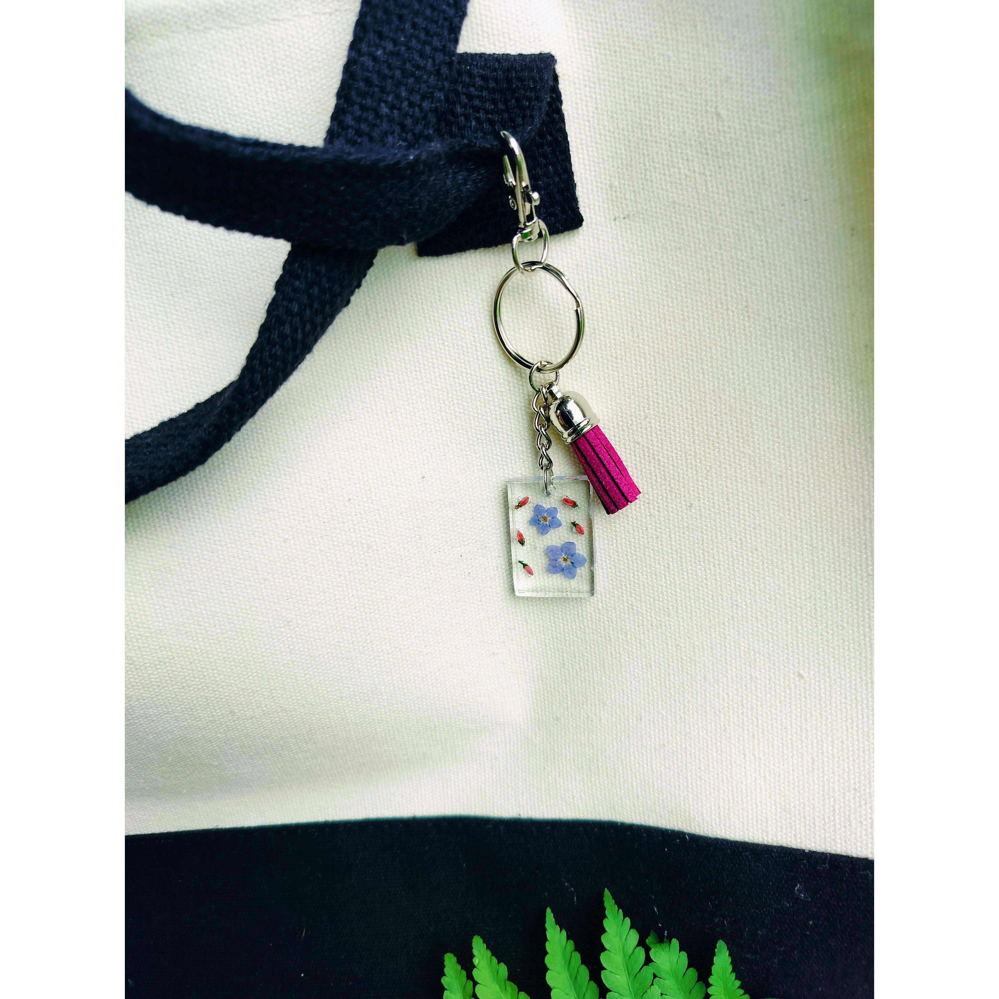 Forget-Me-Not Keychain- Assorted Tassel Colors