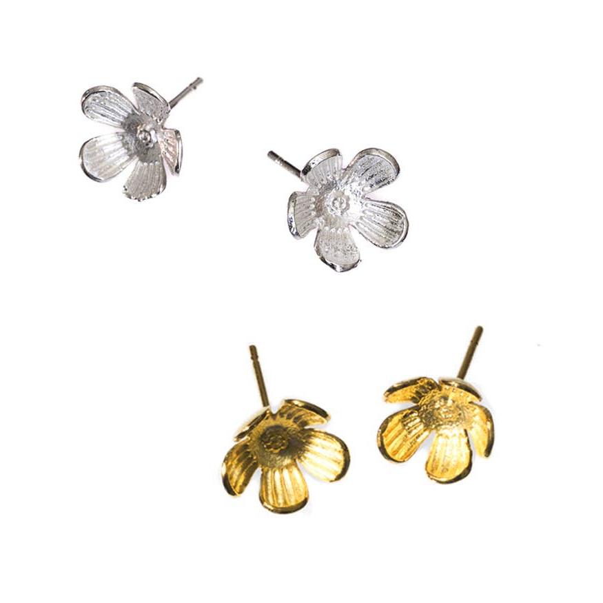 Forget-me-Not Stud Earrings- Assorted Metals- Sold Individually