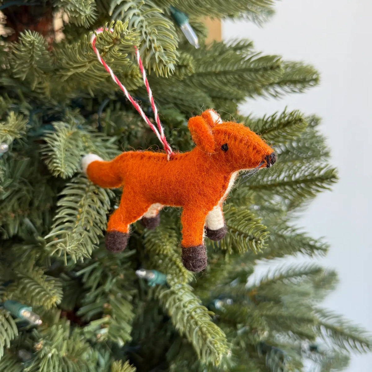 Fox Felt Wool Ornament
