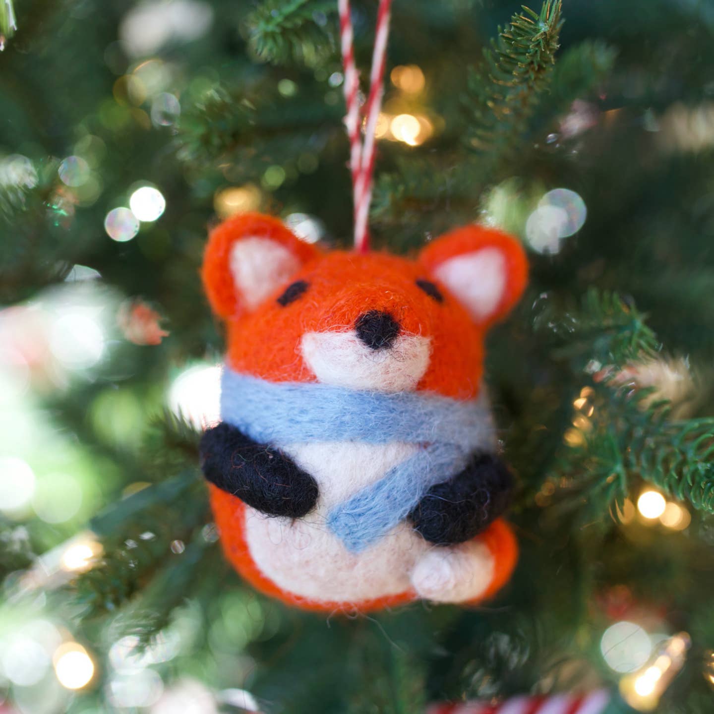 Fox Tufted Wool Ornament