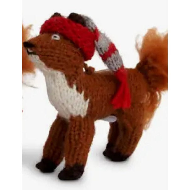 Fox with Hat Ornament- Sold Individually