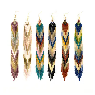 Free Spirit Fringe Earrings- Sold Individually- Assorted Colors