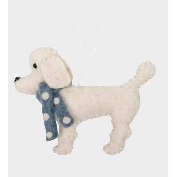 French Poodle Ornament- Assorted Colors- Sold Individually