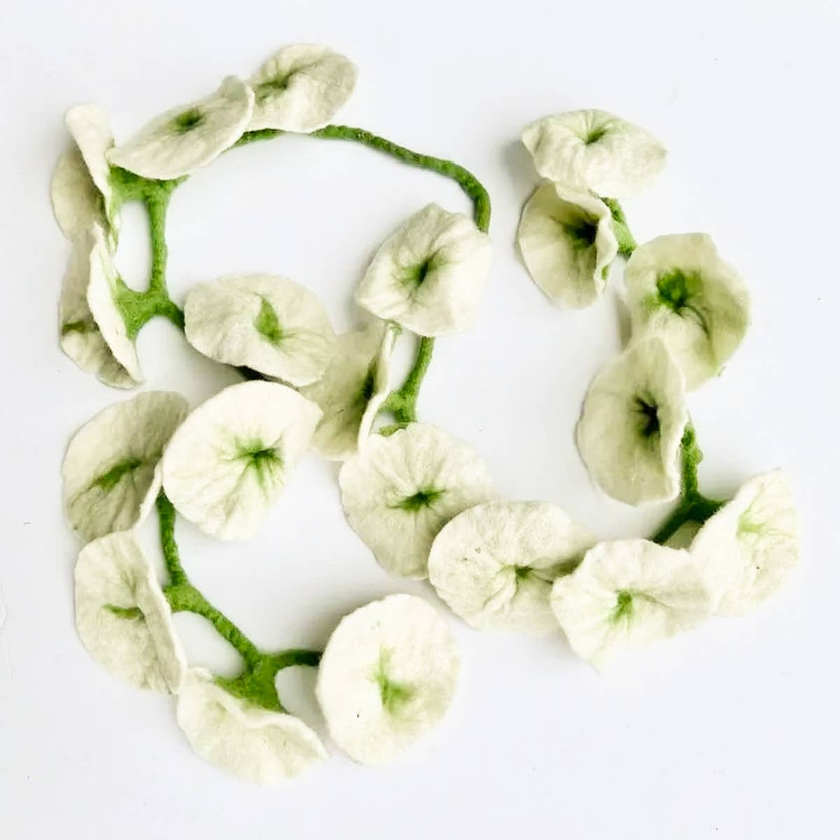 Garland - Felt Flower Vine - White