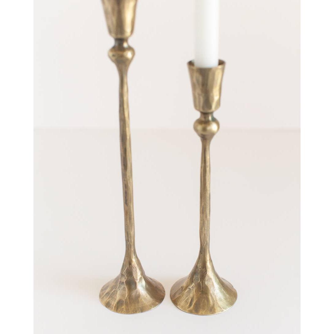 Gemini Hand-Forged Iron Candle Stands- Assorted Colors/Sizes- Sold Individually