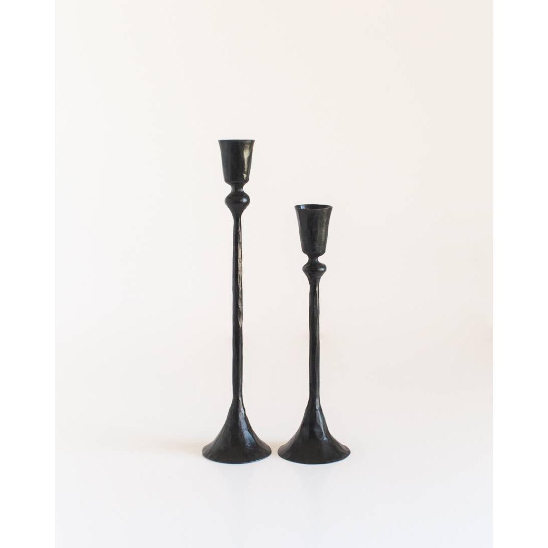 Gemini Hand-Forged Iron Candle Stands- Assorted Colors/Sizes- Sold Individually