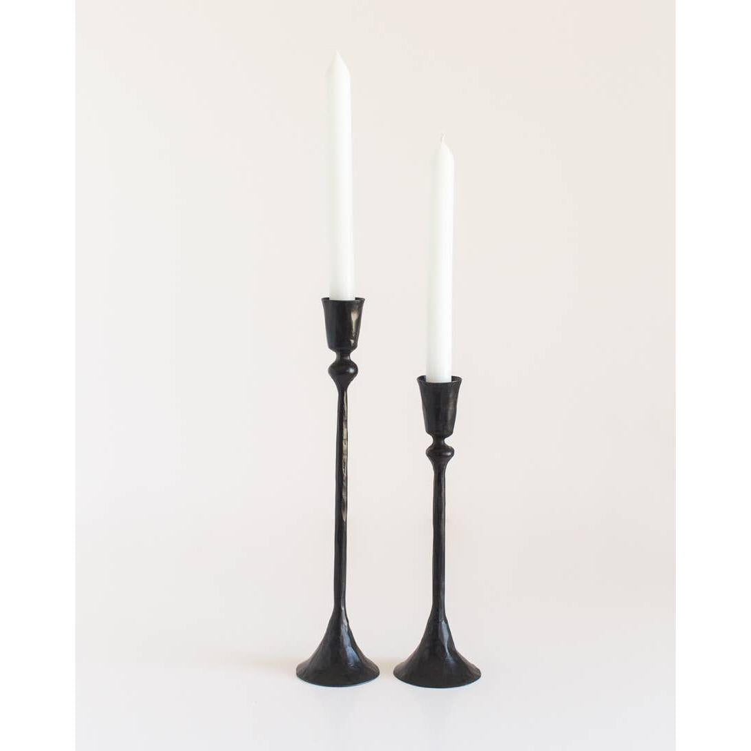 Gemini Hand-Forged Iron Candle Stands- Assorted Colors/Sizes- Sold Individually