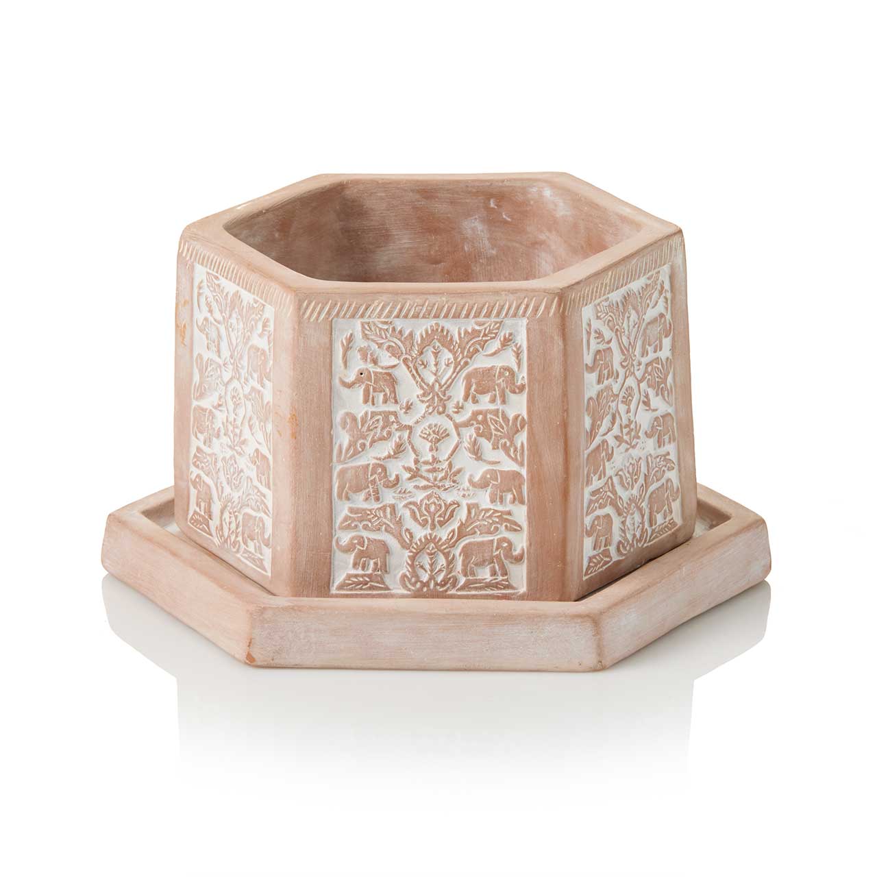 Geo Elephant Terracotta Planter (Local Pickup/Local Delivery Only)