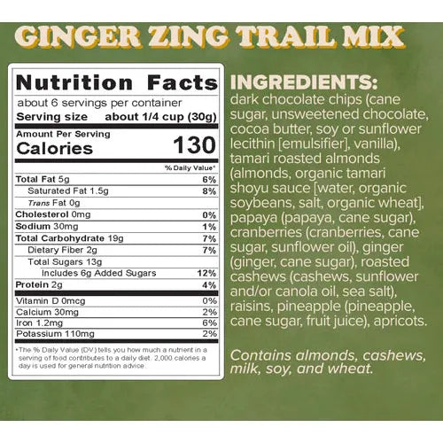 Ginger Zing Trail Mix