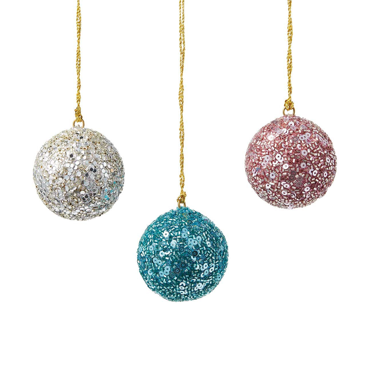 Glitter Globe Ornament- Sold Individually- Assorted Colors