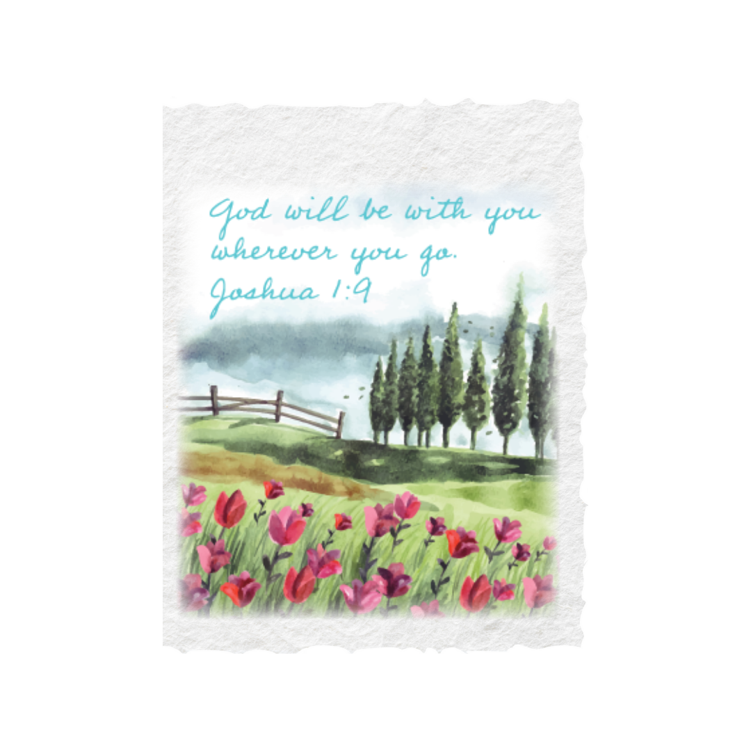 God Will Be With You | Christian Religious Greeting Card