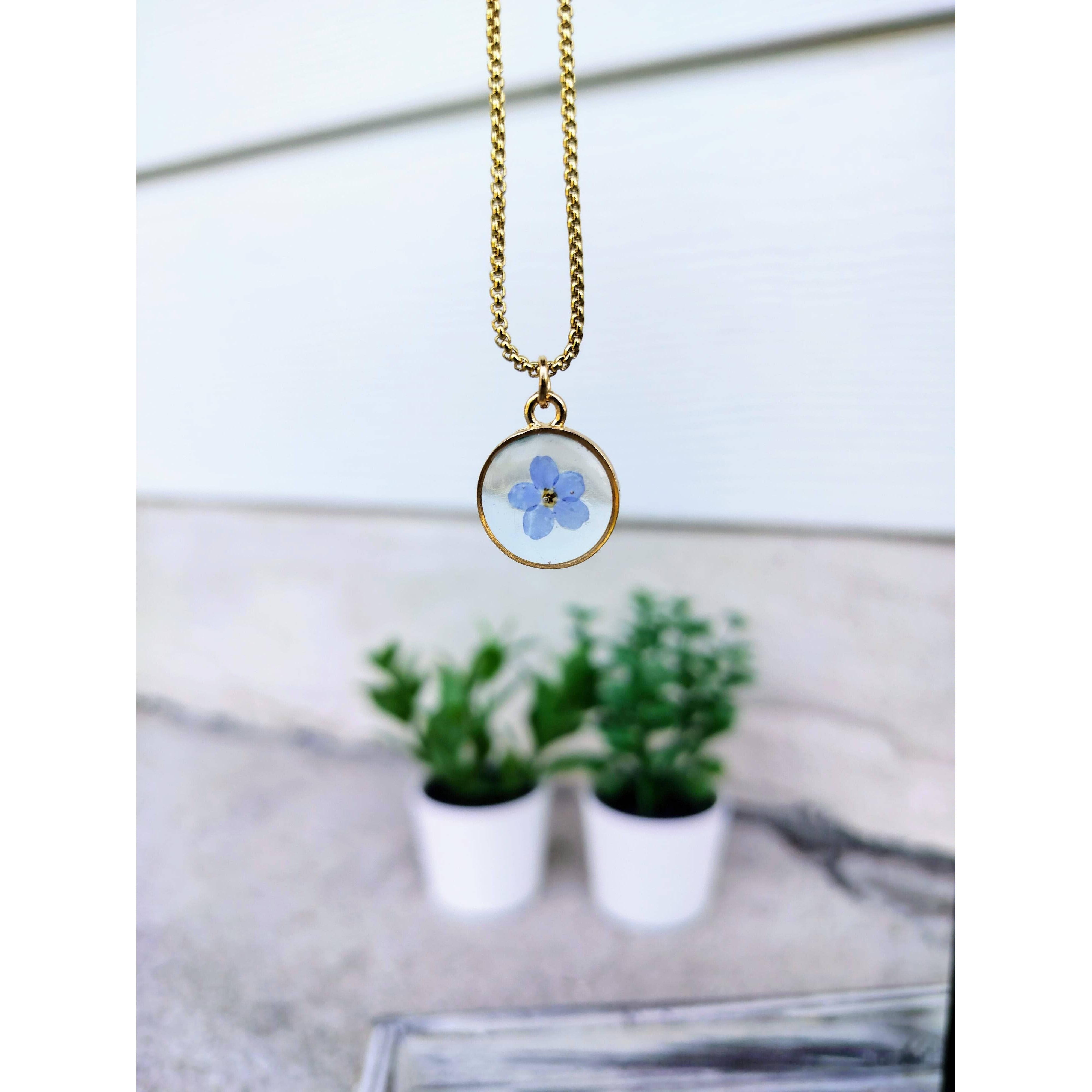 Gold Forget-Me-Not Necklace